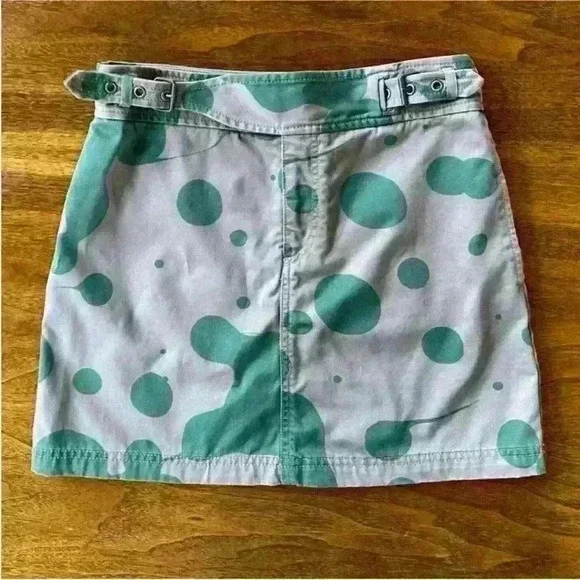 Marc By Marc Jacobs “Granite Multi" Olive Green And Tan Print Skirt Size 4 EUC! - Picture 2 of 4